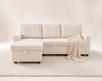 Canapé d'angle réversible 4 places convertible Meiya - Best Mobilier