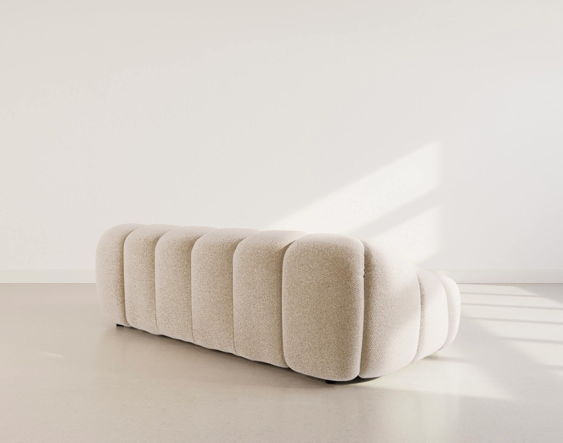 Canapé AVA 3 places en velours texturé - Best Mobilier