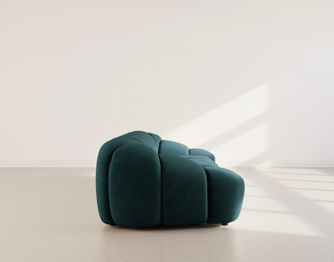 Canapé AVA 3 places en velours texturé - Best Mobilier
