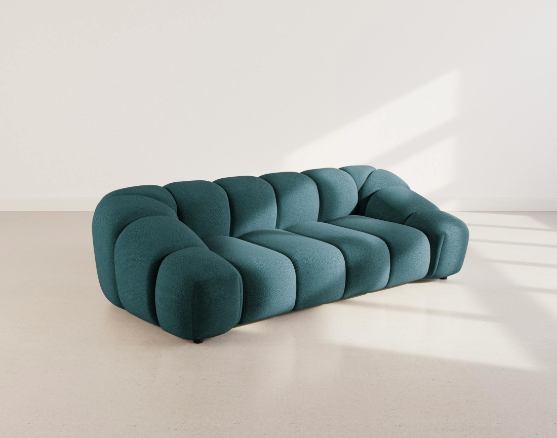 Canapé AVA 3 places en velours texturé - Best Mobilier
