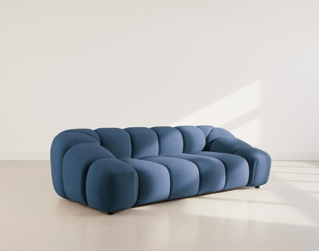 Canapé AVA 3 places en velours texturé - Best Mobilier