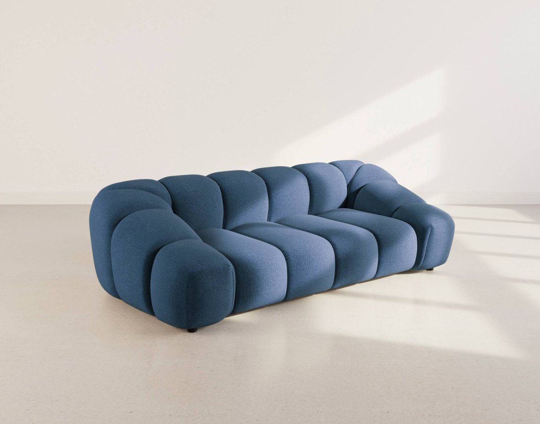 Canapé AVA 3 places en velours texturé - Best Mobilier