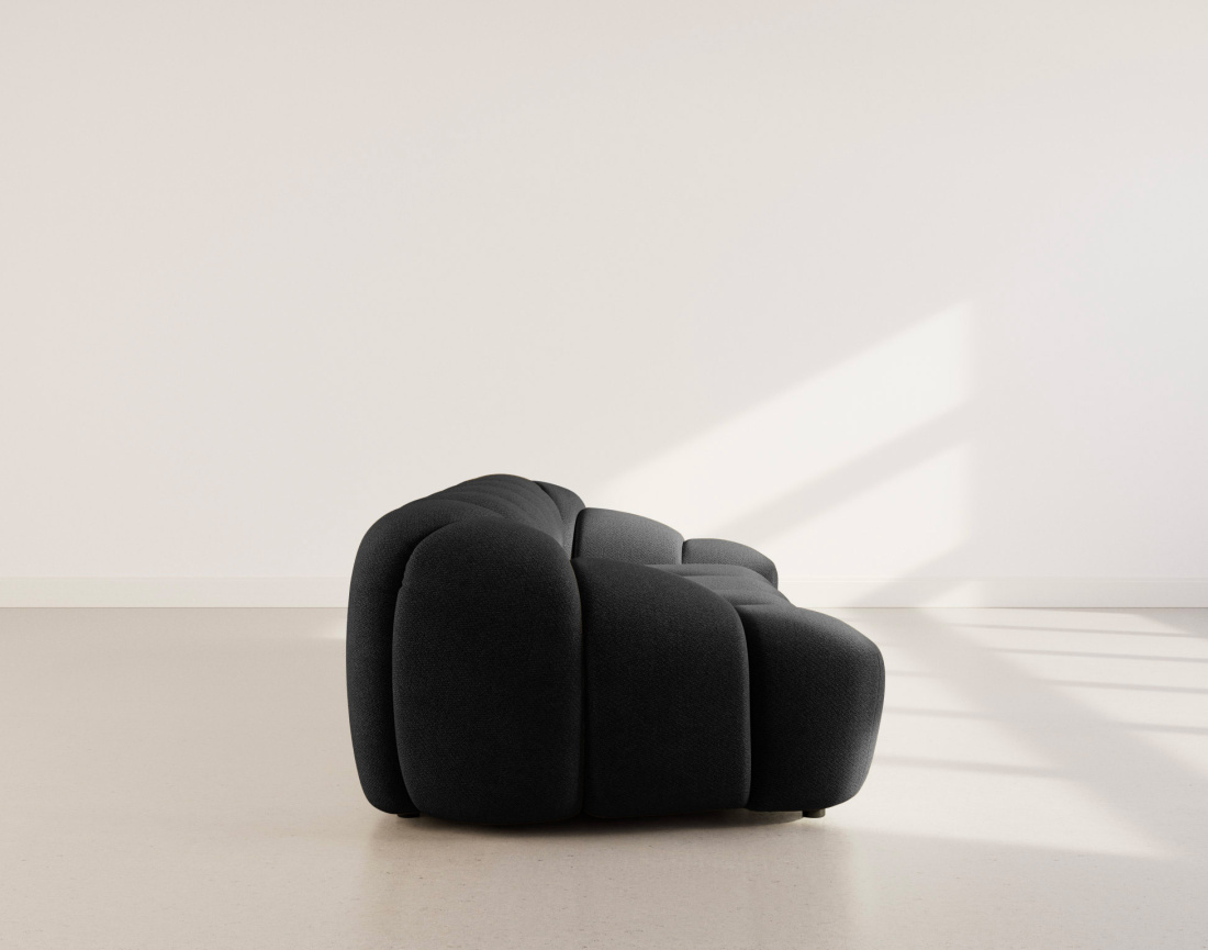 Canapé AVA 3 places en velours texturé - Best Mobilier