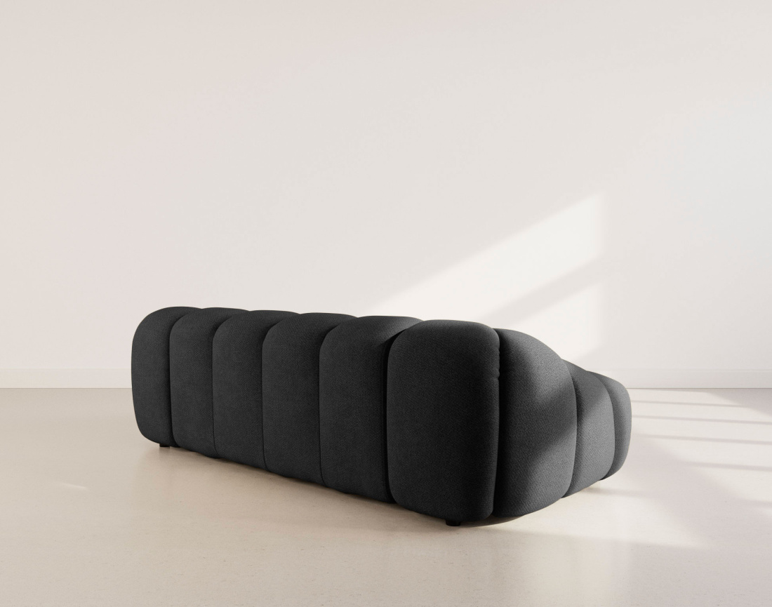Canapé AVA 3 places en velours texturé - Best Mobilier