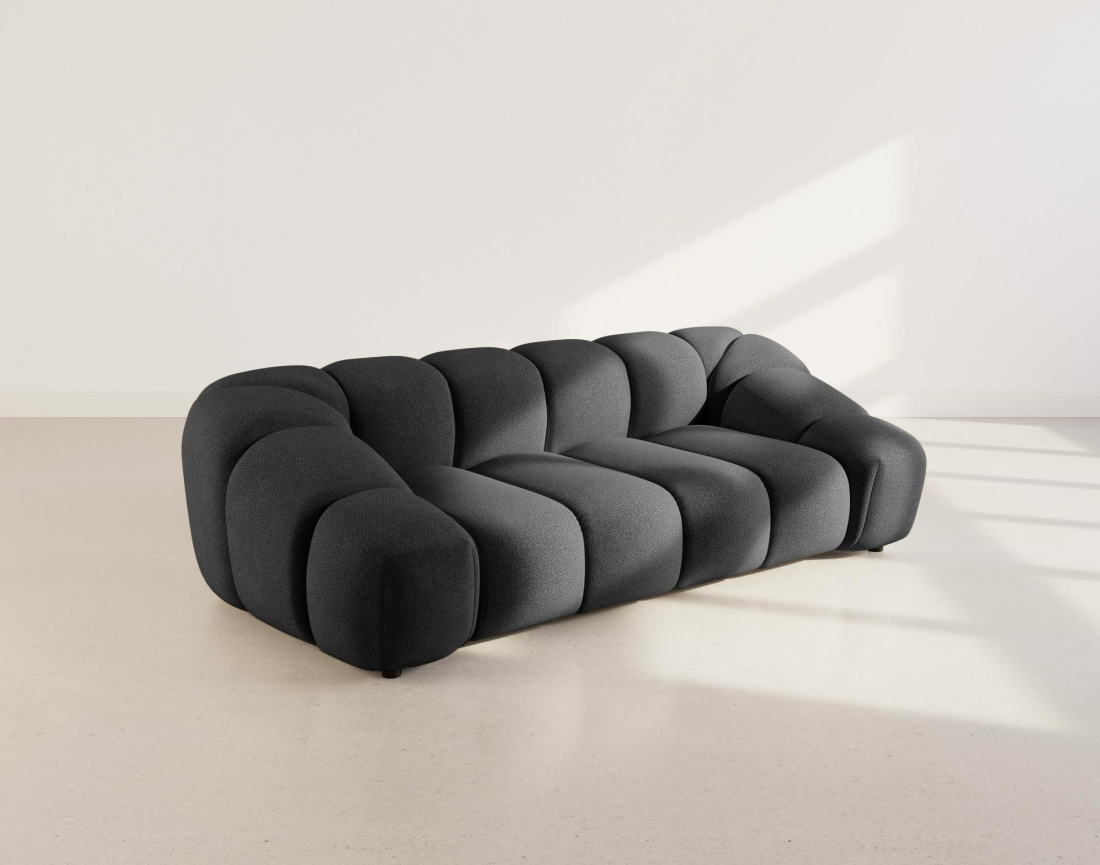 Canapé AVA 3 places en velours texturé - Best Mobilier