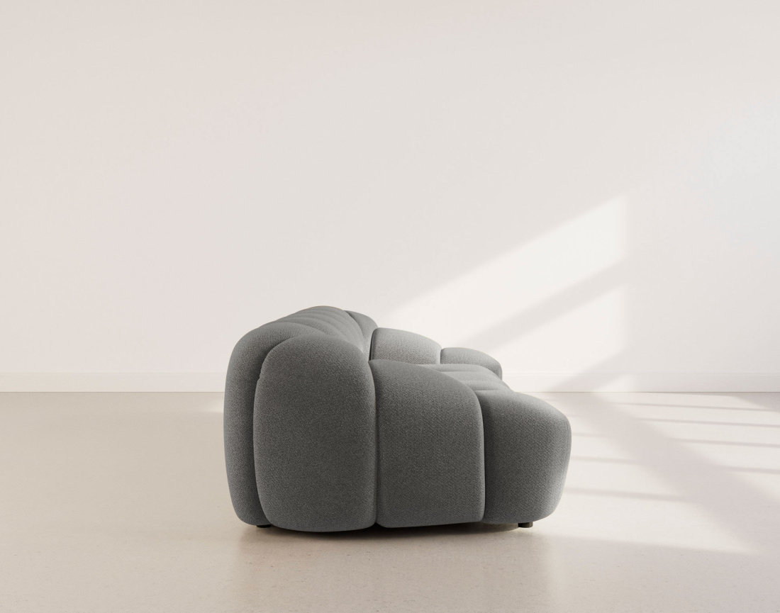 Canapé AVA 3 places en velours texturé - Best Mobilier