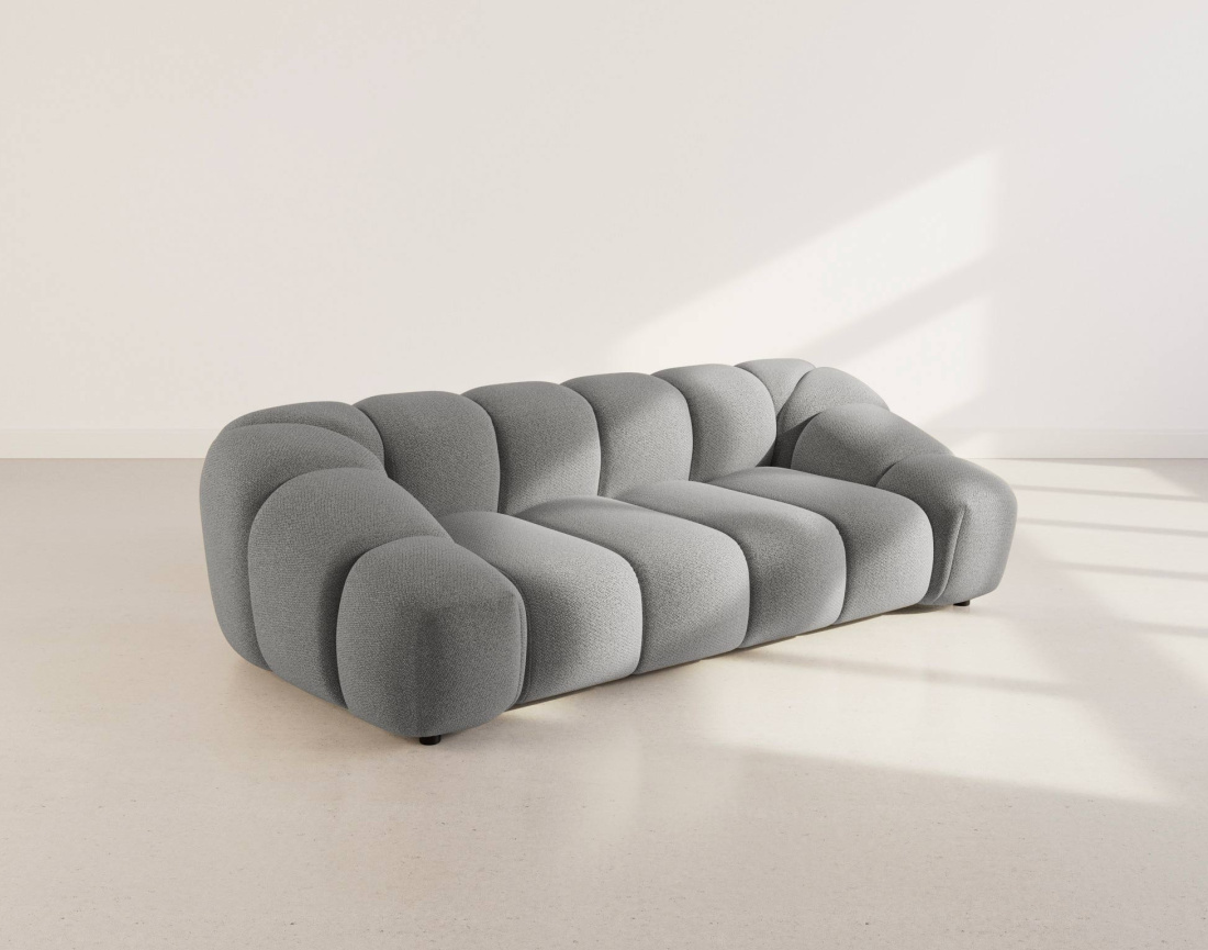 Canapé AVA 3 places en velours texturé - Best Mobilier