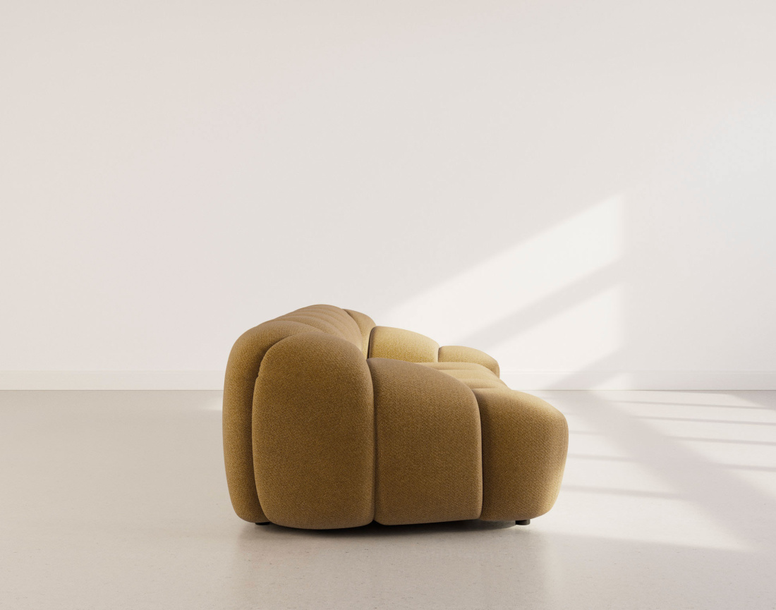 Canapé AVA 3 places en velours texturé - Best Mobilier