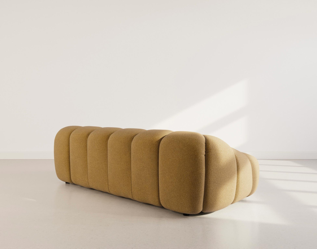 Canapé AVA 3 places en velours texturé - Best Mobilier