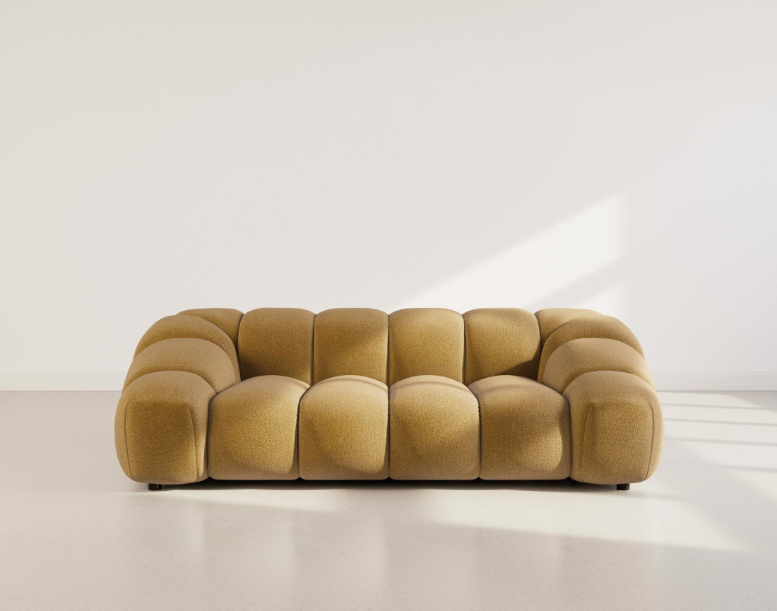 Canapé AVA 3 places en velours texturé - Best Mobilier