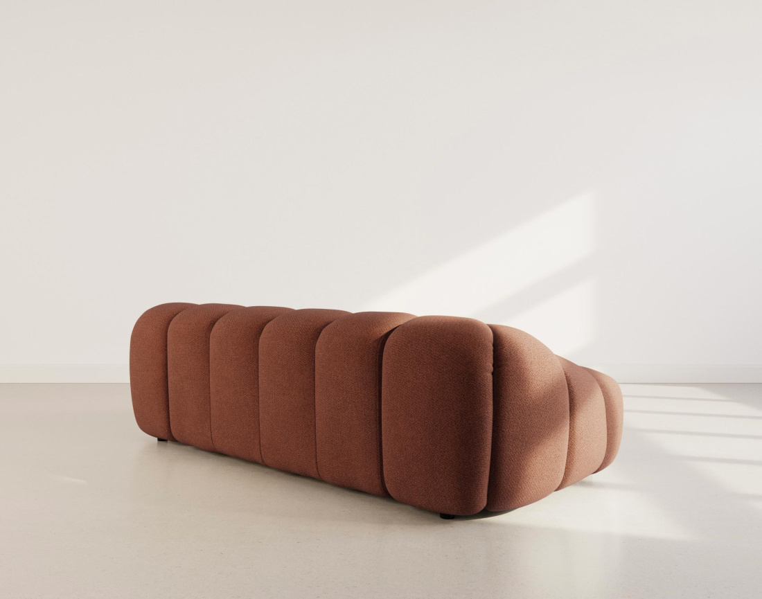 Canapé AVA 3 places en velours texturé - Best Mobilier