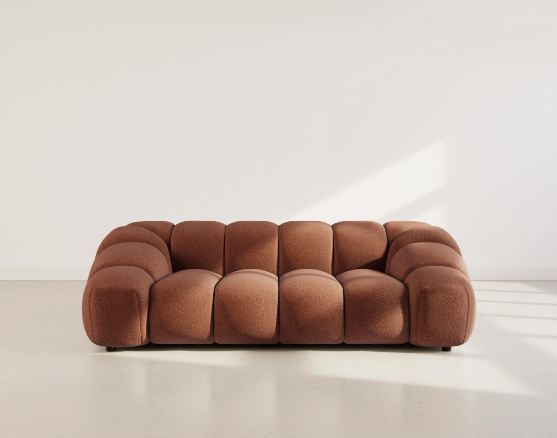 Canapé AVA 3 places en velours texturé - Best Mobilier