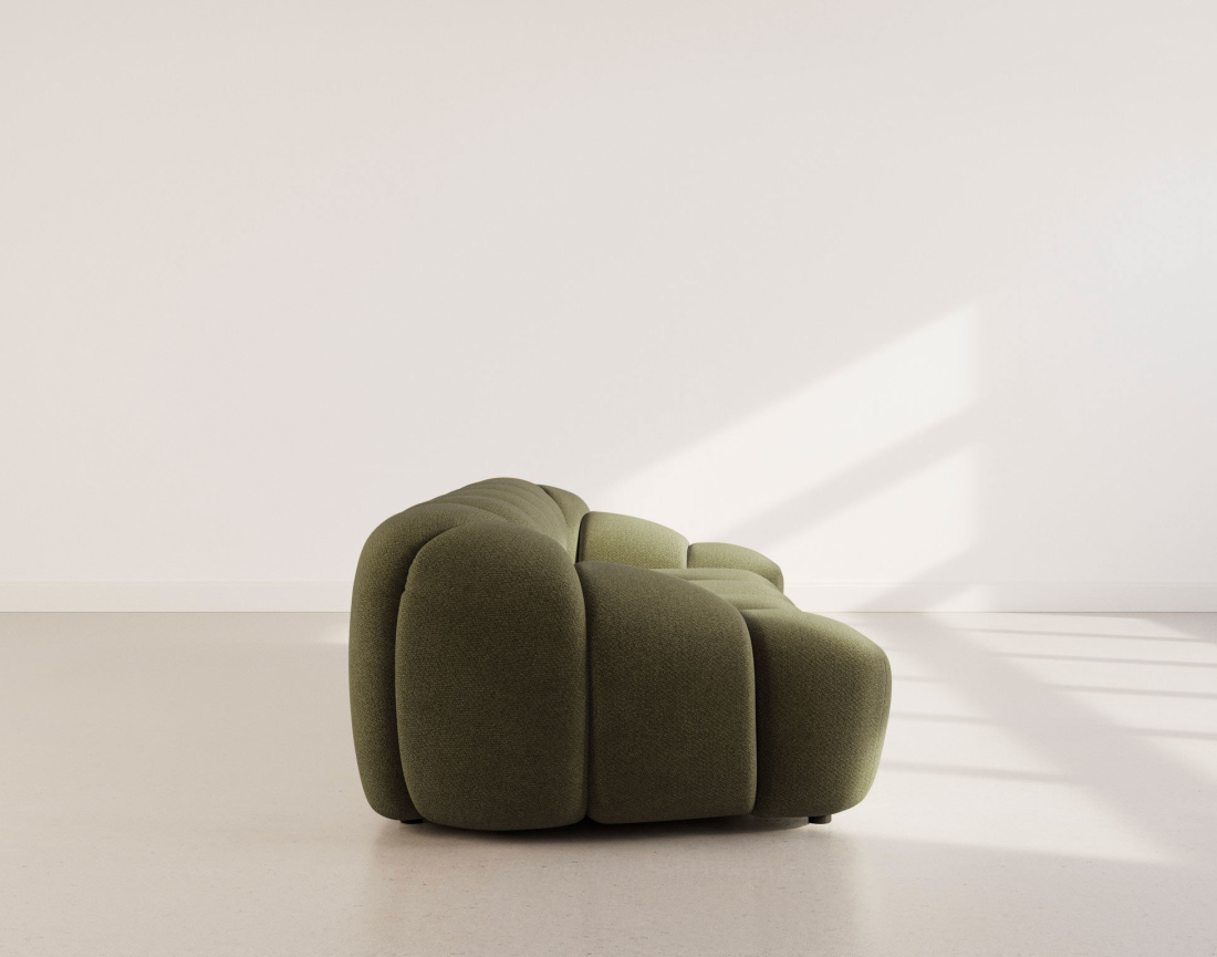 Canapé AVA 3 places en velours texturé - Best Mobilier