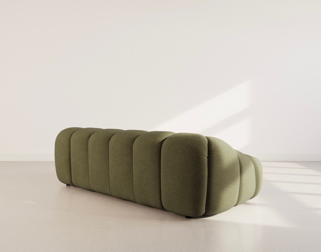 Canapé AVA 3 places en velours texturé - Best Mobilier