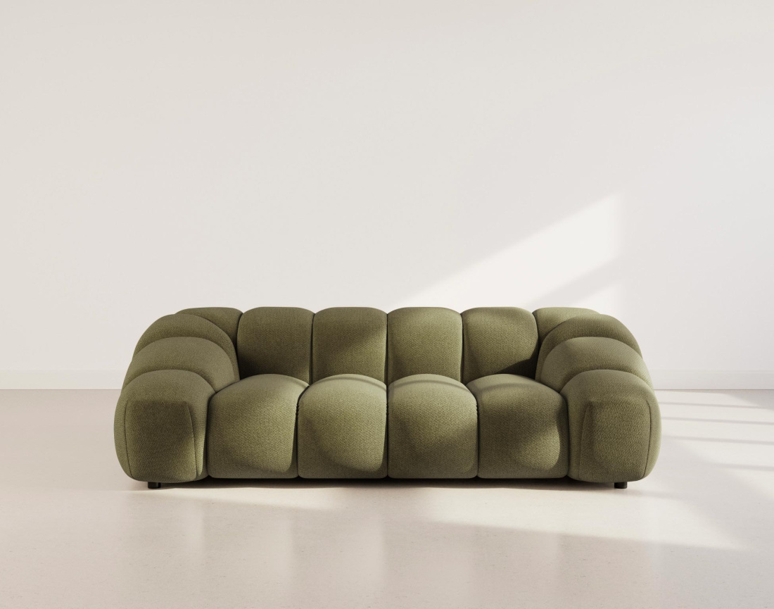 Canapé AVA 3 places en velours texturé - Best Mobilier