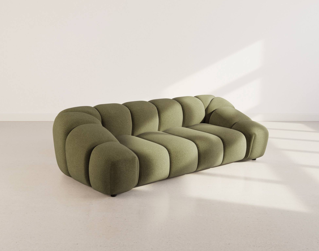 Canapé AVA 3 places en velours texturé - Best Mobilier