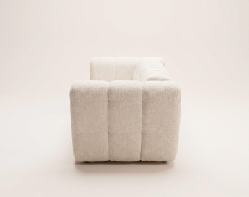 Canapé VIOLETTE 3 places convertible express couchage quotidien 140 cm matelas 14 cm velours gaufré | Best Mobilier