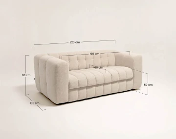 Canapé VIOLETTE 3 places convertible express couchage quotidien 140 cm matelas 14 cm velours gaufré | Best Mobilier