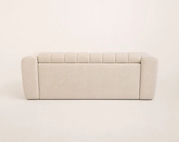 Canapé VIOLETTE 3 places convertible express couchage quotidien 140 cm matelas 14 cm velours gaufré | Best Mobilier