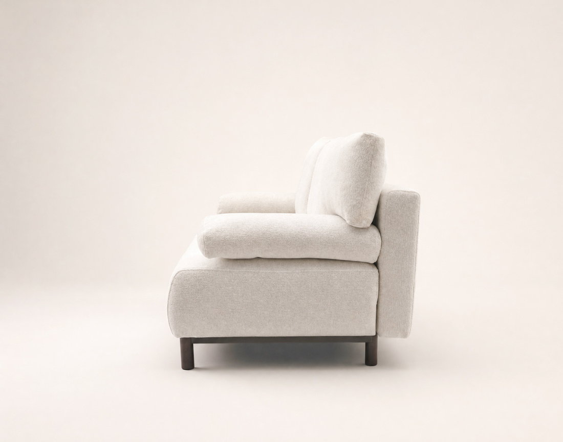 Canapé Hortense droit 3 places convertible avec coffre en velours texturé | Best Mobilier