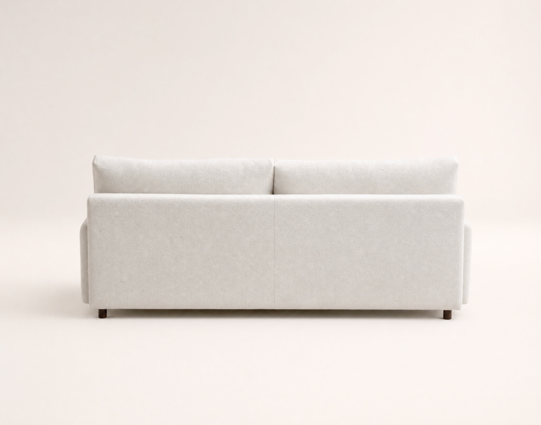 Canapé Hortense droit 3 places convertible avec coffre en velours texturé | Best Mobilier