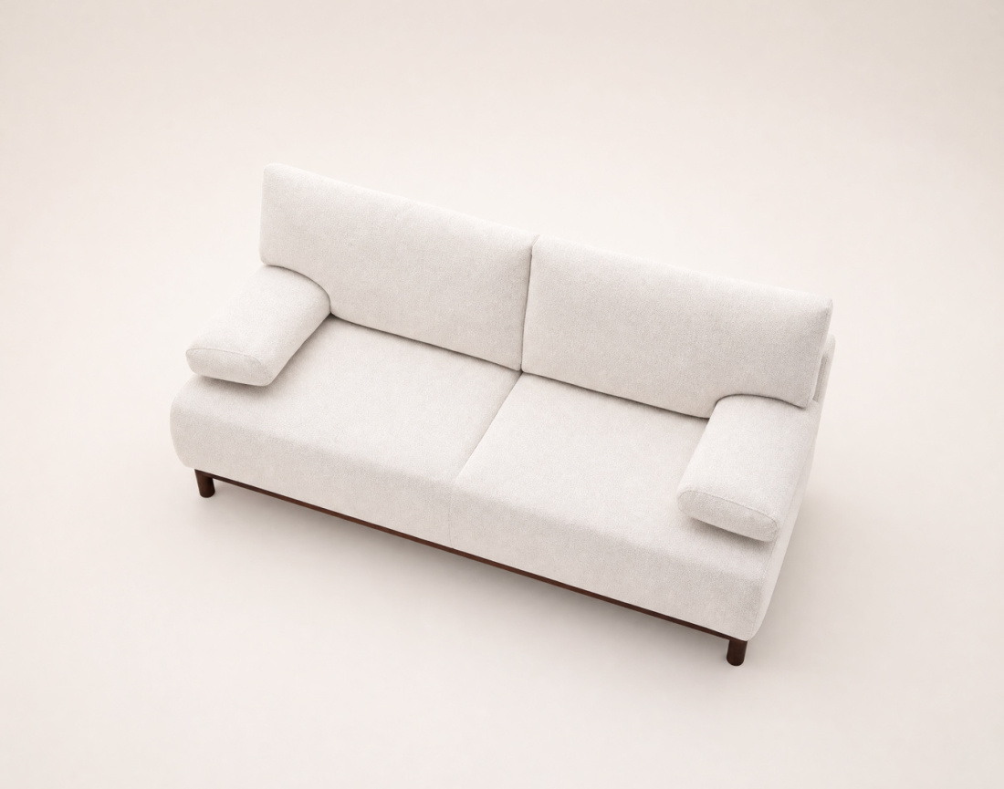 Canapé Hortense droit 3 places convertible avec coffre en velours texturé | Best Mobilier