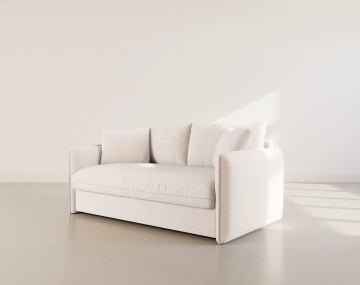 Canapé GAUTHIER 3 places convertible express couchage quotidien 140 cm matelas 14 cm en tissu texturé | Best Mobilier