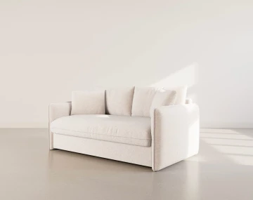 Canapé GAUTHIER 3 places convertible express couchage quotidien 140 cm matelas 14 cm en tissu texturé | Best Mobilier