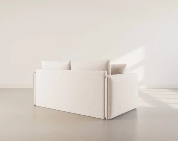 Canapé GAUTHIER 3 places convertible express couchage quotidien 140 cm matelas 14 cm en tissu texturé | Best Mobilier