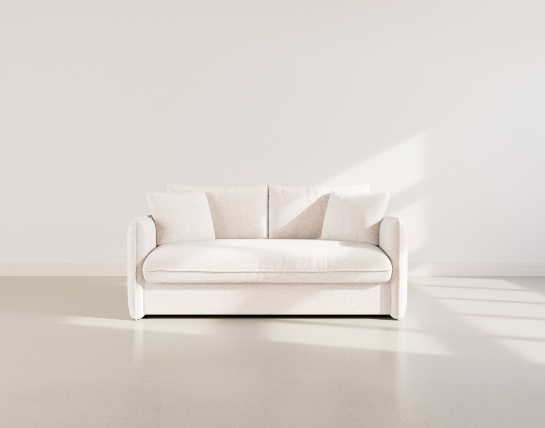 Canapé GAUTHIER 3 places convertible express couchage quotidien 140 cm matelas 14 cm en tissu texturé | Best Mobilier
