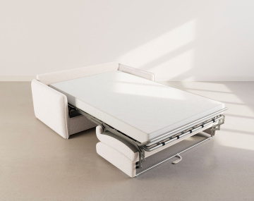 Canapé GAUTHIER 3 places convertible express couchage quotidien 140 cm matelas 14 cm en tissu texturé | Best Mobilier