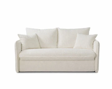Canapé GAUTHIER 3 places convertible express couchage quotidien 140 cm matelas 14 cm en tissu texturé | Best Mobilier