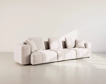 Canapé modulable 3 places en velours texturé Colette