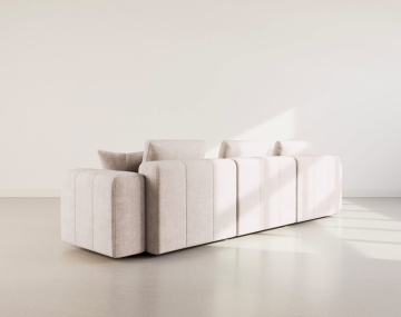 Canapé modulable 3 places en velours texturé Colette