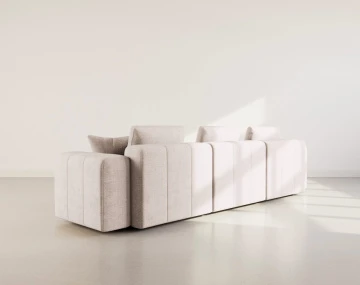 Canapé modulable 3 places en velours texturé Colette
