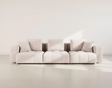 Canapé modulable 3 places en velours texturé Colette