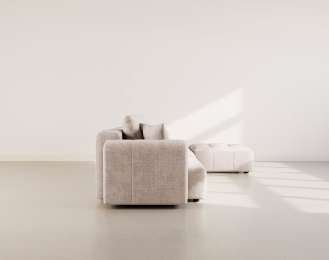 Canapé modulable 4 places en velours texturé Colette