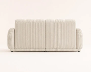 Canapé droit LUIGI 3 places en velours côtelé | Best Mobilier