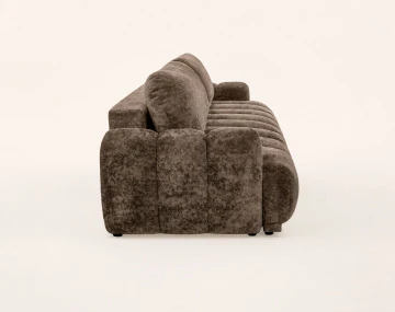 Canapé droit SILVIA 3 places convertible avec coffrre en tissu bouclette | Best Mobilier