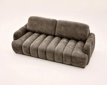 Canapé droit SILVIA 3 places convertible avec coffrre en tissu bouclette | Best Mobilier