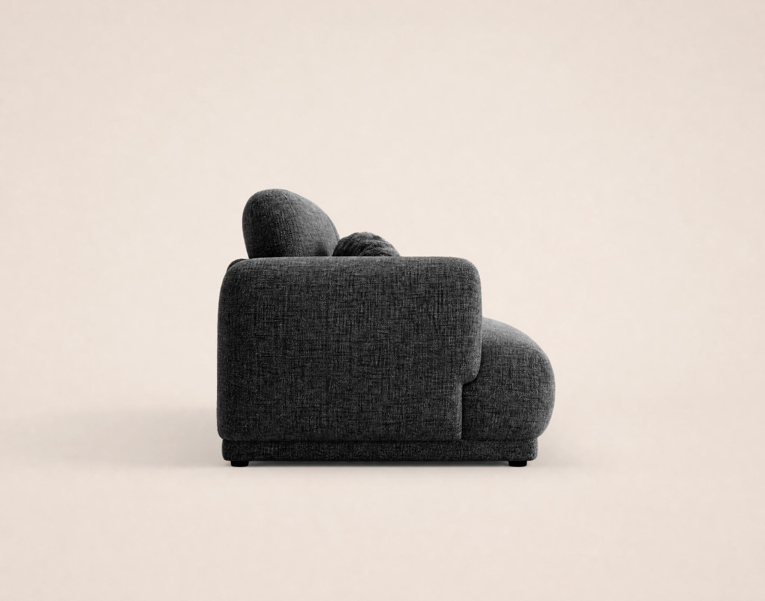 Canapé droit PIETRO 3 places en tissu texturé | Best Mobilier