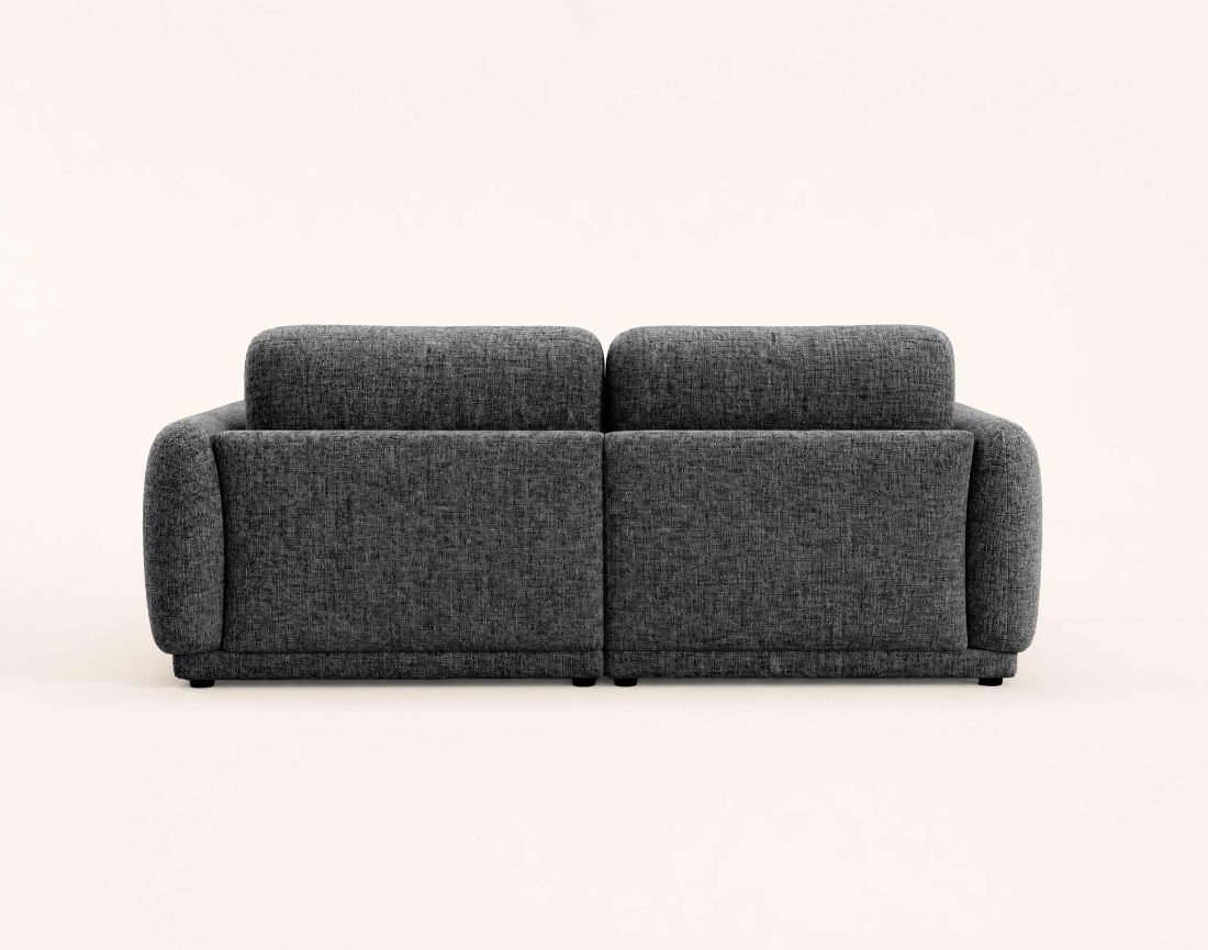 Canapé droit PIETRO 3 places en tissu texturé | Best Mobilier