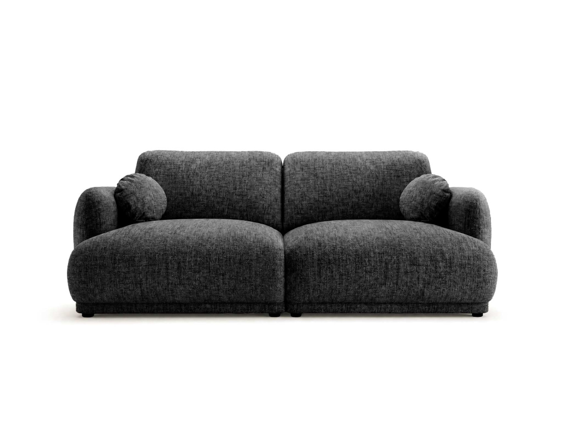 Canapé droit PIETRO 3 places en tissu texturé | Best Mobilier