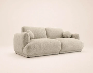 Canapé droit PIETRO 3 places en tissu texturé | Best Mobilier
