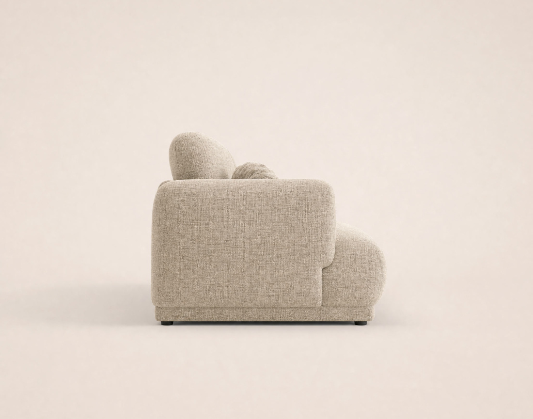 Canapé droit PIETRO 3 places en tissu texturé | Best Mobilier