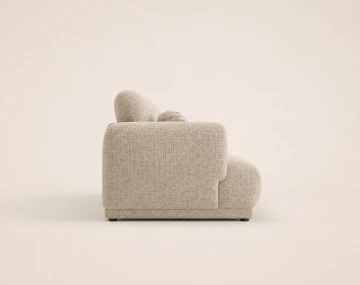 Canapé droit PIETRO 3 places en tissu texturé | Best Mobilier