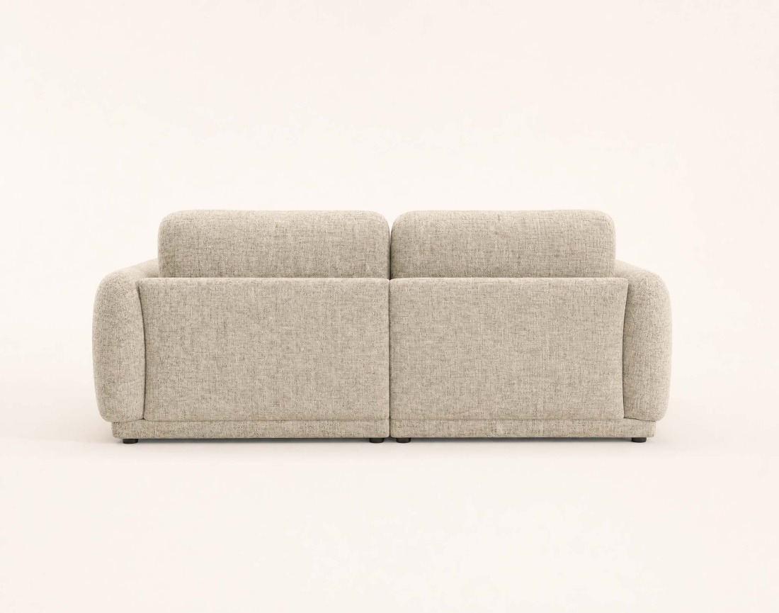 Canapé droit PIETRO 3 places en tissu texturé | Best Mobilier