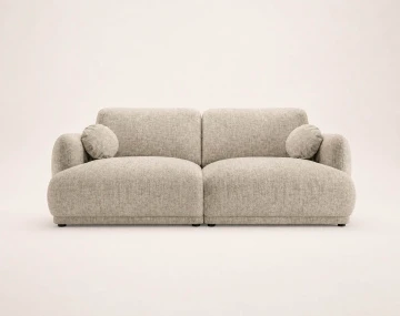 Canapé droit PIETRO 3 places en tissu texturé | Best Mobilier