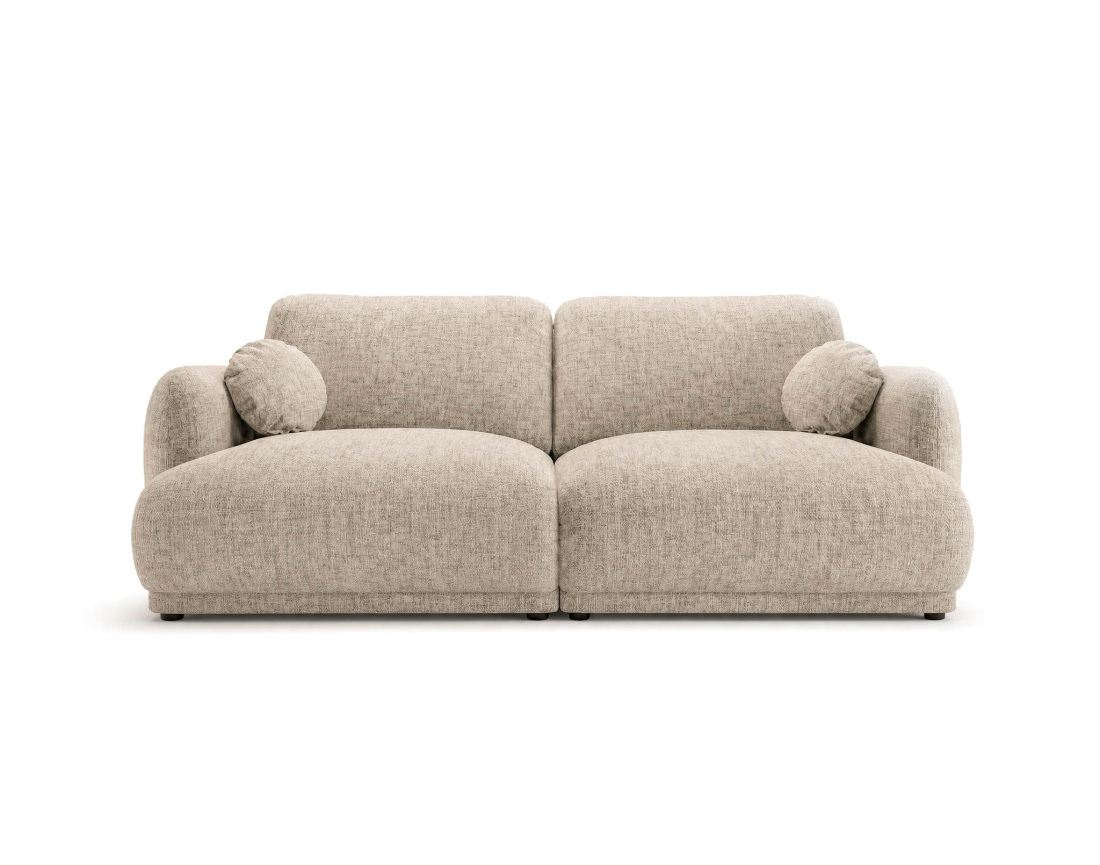 Canapé droit PIETRO 3 places en tissu texturé | Best Mobilier