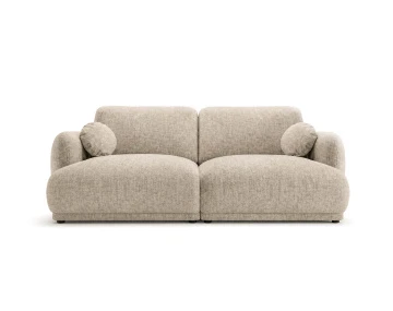 Canapé droit PIETRO 3 places en tissu texturé | Best Mobilier